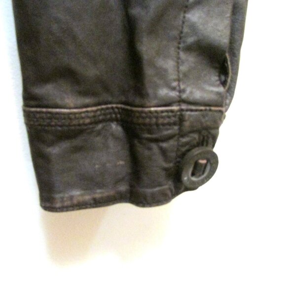 Superdry Dark Brown Leather Jacket - Picture 8 of 16